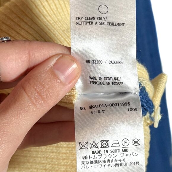 Thom Browne Multicolour Yellow Red Blue Ribbed Cashmere Sweater - Picture 10 of 10